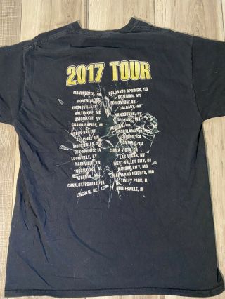 Def Leppard Poison Tesla 2017 Tour Concert Shirt Rock Metal w/ Backstage Pass 2