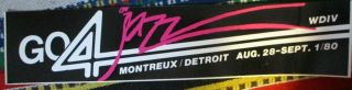 Orig 1980 Montreux Detroit Jazz Festival Bumper Sticker Wdiv Channel 4