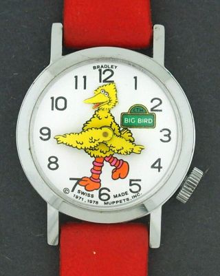 1978 Nodding Head Big Bird Sesame Street Animated Bradley Character Watch