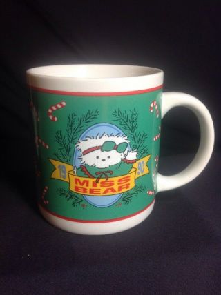 Santa Bear Dayton Hudson 1990 Christmas Mug Miss Bear