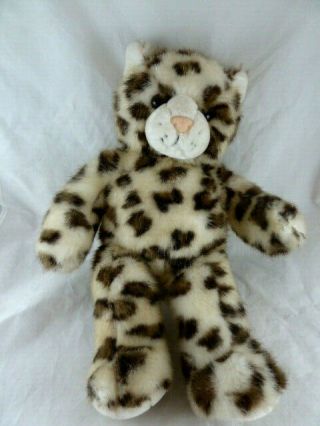 Build A Bear Sparkly Snow Leopard Cat Plush Toy 16 "