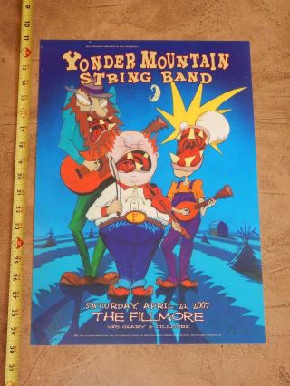 2007 Yonder Mountain String Band Fillmore Concert Poster F864.  Kurt Caudle Art
