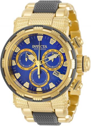 Invicta Men Specialty Quartz Gold Tone Stainless Steel/polyurethane Watch 31184