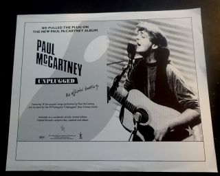 Paul Mccartney - Unplugged 1/2 Page Ad Mat/poster