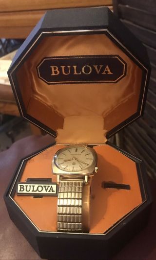 Vintage 1970 Bulova Accutron 10k Gold - Filled W/box N0 Watch
