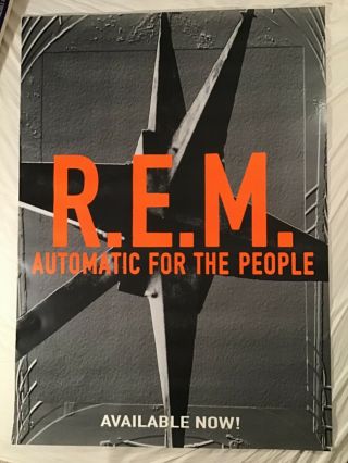 R.  E.  M.  Very Huge 1992 Promo Poster Automatic For The People Michael Stipe Rem