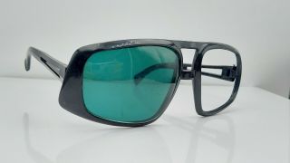 Vintage Black Pilot Italy Sunglasses Frames Only
