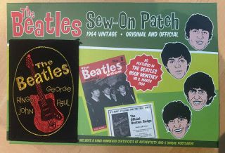 The Beatles 1963 Fan Club Patch Limited.  Rare And Collectable.  Pristine