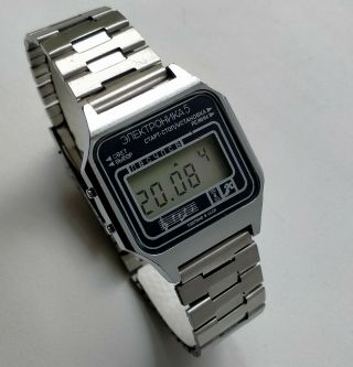 Elektronika 5 29367 Chrono Melody Alarm Soviet Digital Watch 1980s Rare Glass