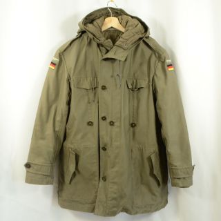 Vintage Military Raka German Winter Parka Coat,  Removable Liner,  Hooded,  L/xl