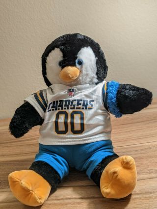 Build A Bear Artic Penguin Plush Blue Soft Toy Stuffed Animal W Chargers Outfit