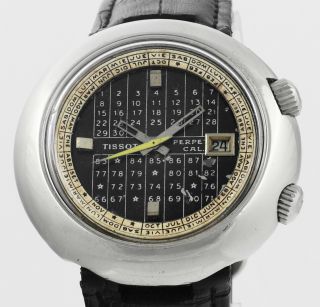 Tissot Seastar T12 Perpetual Calendar Compressor Vintage Mens Wrist Watch