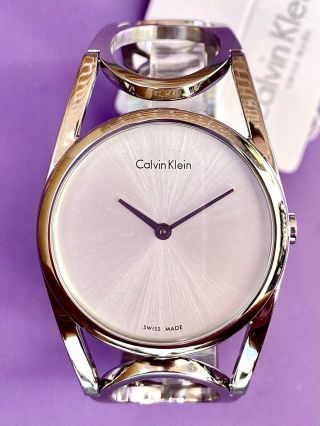 Calvin Klein Silver Dial Stainless Steel Ladies Watch K5u2s146 Swiss Made