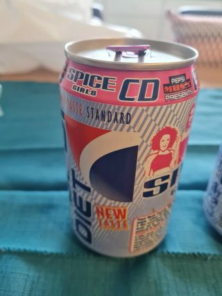 Spice Girls Diet Pepsi X2 Promotional Drink Can 90s Rare With Pink Ring Pull