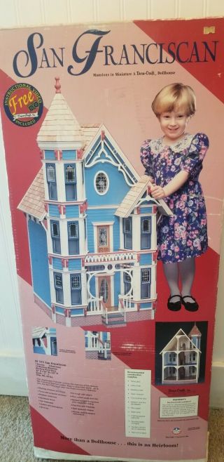 Vintage Dura - Craft San Franciscan Mansion In Miniature Dollhouse 1994