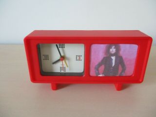 Marc Bolan T Rex Music Memorabilia Red Retro Alarm Clock