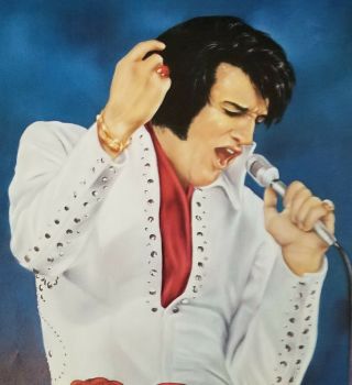 Elvis Presley All Star Shows Promotion Poster 1970s Sincerely Elvis 11x28 Tub11
