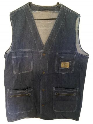 Vtg Karl Kani Jeans Dark Blue Jean Denim Vintage 90s Hip Hop Vest Size 2xl 2pac