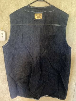 Vtg Karl Kani Jeans Dark Blue JEAN Denim Vintage 90s Hip Hop Vest Size 2XL 2pac 3