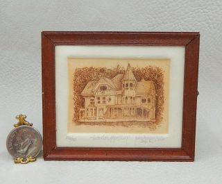 John Anthony Miller Etching Victorian Mansion Artisan Dollhouse Miniature 1:12 2