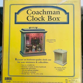 Coachman Clock Box Dollhouse Miniature 1/12 Scale American Craft Products
