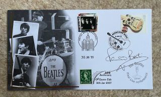 Signed Beatles Pete Best Autographed Live Cavern Club First Day Cover