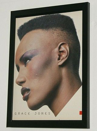 Grace Jones Framed A4 1990 `portrait ` Band Promo Art Poster