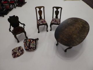Vintage Triang Queen Anne Period Table And Chairs Some Tlc