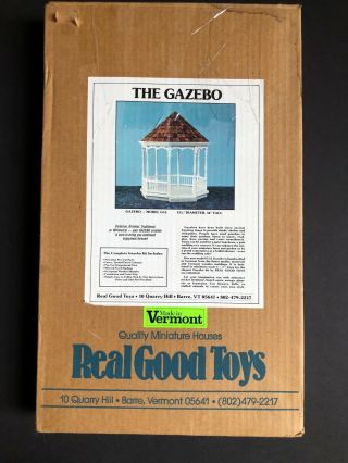 Real Good Toys The Gazebo Wood Model Kit G12 Open Box Vermont 13.  5 " X 16 "