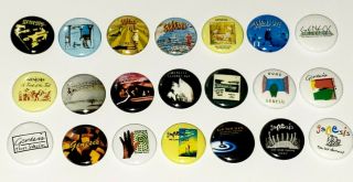 Genesis 21 Buttons 1 " Inch Pins Mini Vinyl Lp Albums Discography Phil Collins