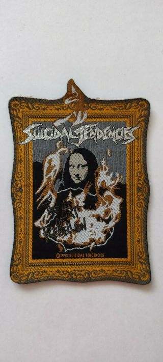 Vintage Heavy Metal Patch.  Suicidal Tendencies The Art Of Rebellion 1993