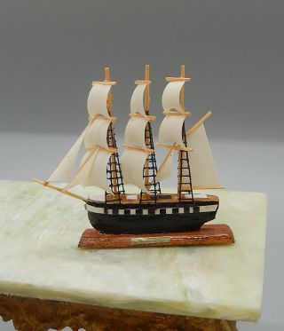 Vintage Exquisite Model Ship John Gillick Artisan Dollhouse Miniature 1:12