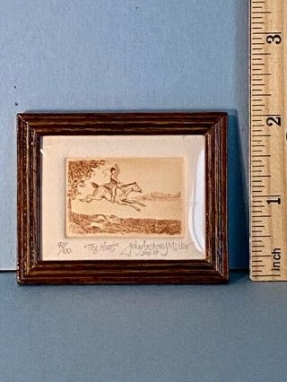 John Anthony Miller Copperplate Etching 70/100,  The Hunt; 1:12 Scale