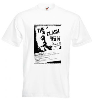The Clash Sort It Out Concert Poster T Shirt Joe Strummer Mick Jones Punk