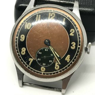 Radium Dial Vintage Hand Winding Men Wrist Watch Swiss Made 33mm Wmw04