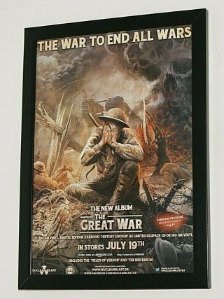 Sabaton Band Framed A4 2019 `the Great War` Album Promo Art Poster
