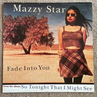 Mazzy Star: So Tonight/Fade Into You 2 - sided PROMO FLAT poster 12” square 1994 2