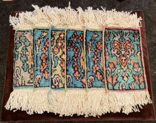 Vintage Hand Woven Persian Wool Dollhouse Rug Carpet Salesman Sample (6x)
