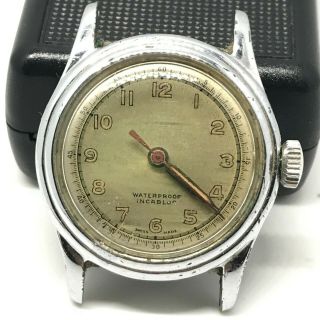 Waterproof Radium Dial Vintage Hand Winding Men Wrist Watch Swiss Made Wmw04