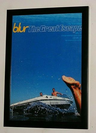 Blur Framed A4 1995 `the Great Escape` Album Band Promo Art Poster