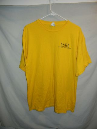 Sade 2011 Local Crew T - Shirt Men’s Xl Yellow Tour Soldier Of Love
