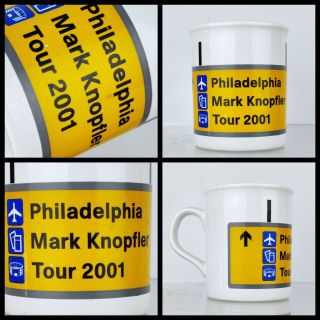 Mark Knopfler Official Tour 2001 Philadelphia Pottery Mug Cup Dire Straits