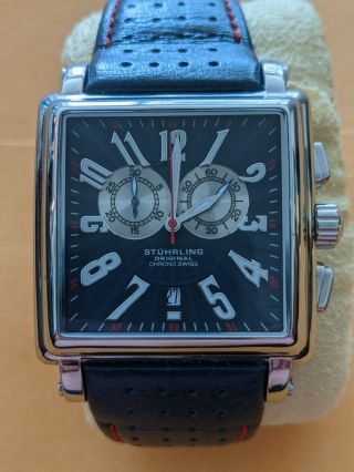 Stuhrling Swiss Chronograph Mens 42mm Watch n211 3