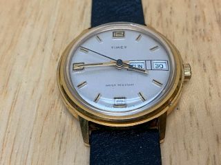 Vintage Timex Marlin 26860 - 02776 Mens Gold Tone Hand - Wind Mechanical Watch Hours 2