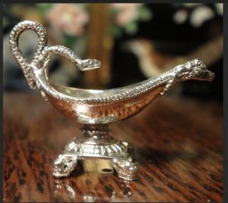 Miniature Artisan Pete Acquisto Sterling Silver Neoclassical Sauce Boat