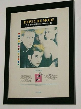 Depeche Mode Framed A4 1985 Singles 81 - 85 Album Band Promo Poster