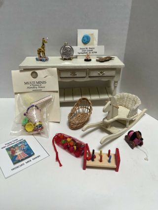 Vintage Nursery Items Most Artisan Toys Rocking Horse Dollhouse Miniature 1:12