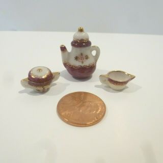 Jo Parker Dollhouse Miniature Porcelain Tea Set