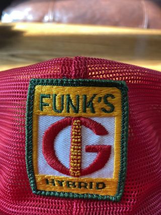 Vintage Funks G Hybrid Patch SnapBack Red Trucker Hat 2