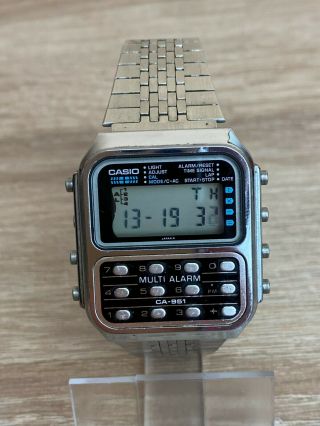 Vintage Wristwatch Casio Ca - 951 Multi Alarm 166 Stainless Steel 206005 Japan